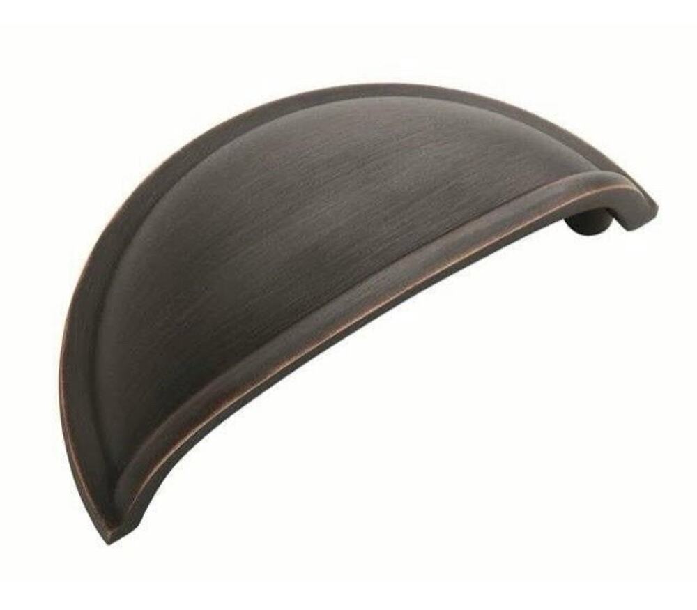 Amerock 3” Cup Cabinet Pull BP53010ORB Oil Rubbed Bronze w Screws Lot of 4 NIP